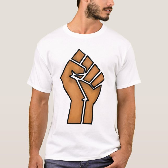 black pride fist unity history unity African brown T-Shirt (Front)