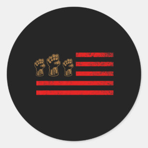 Black Pride Flag African American Activist Graphic Classic Round Sticker
