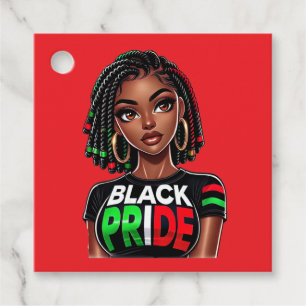 Black Pride Lady  Favour Tags