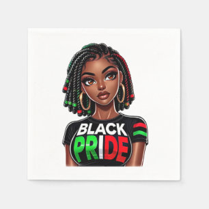 Black Pride Lady  Napkin