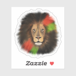 black pride lion red green unity jungle cat king 