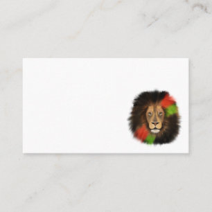 black pride lion red green unity jungle cat king business card