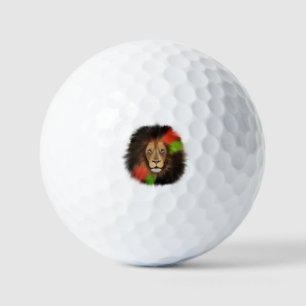 black pride lion red green unity jungle cat king golf balls
