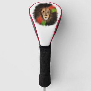 black pride lion red green unity jungle cat king  golf head cover