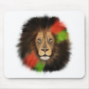 black pride lion red green unity jungle cat king mouse pad
