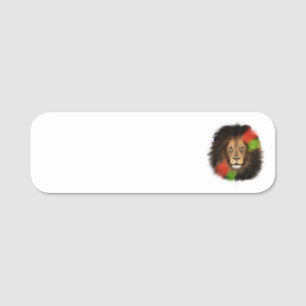 black pride lion red green unity jungle cat king name tag