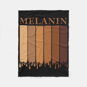 Black Pride Melanin For Kid Teen Women Men Afro Qu Fleece Blanket
