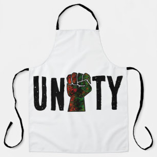 black pride red green fist pan African flag unity Apron