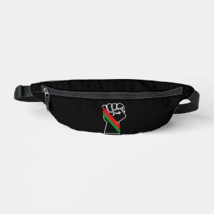 black pride red green fist pan African flag unity Bum Bags