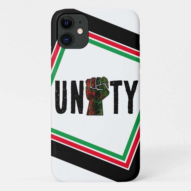 black pride red green fist pan African flag unity  Case-Mate iPhone Case (Back)