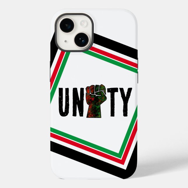black pride red green fist pan African flag unity  Case-Mate iPhone Case (Back)
