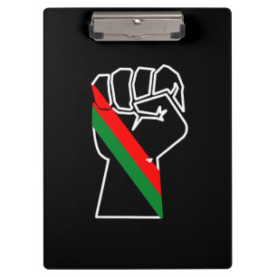 black pride red green fist pan African flag unity  Clipboard