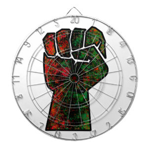 black pride red green fist pan African flag unity  Dartboard