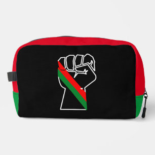 black pride red green fist pan African flag unity Dopp Kit