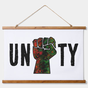 black pride red green fist pan African flag unity Hanging Tapestry