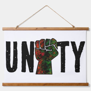 black pride red green fist pan African flag unity Hanging Tapestry