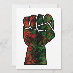 black pride red green fist pan African flag unity Invitation