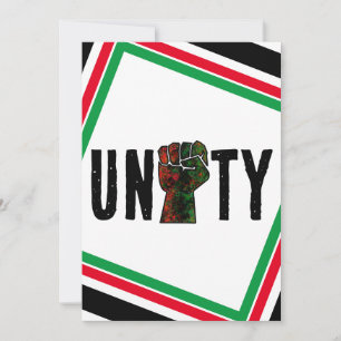 black pride red green fist pan African flag unity Invitation