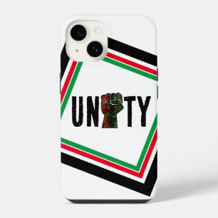 black pride red green fist pan African flag unity  iPhone 14 Case