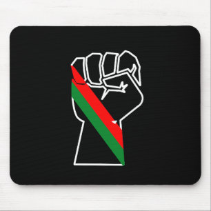 black pride red green fist pan African flag unity Mouse Pad
