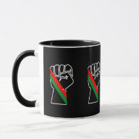 black pride red green fist pan African flag unity