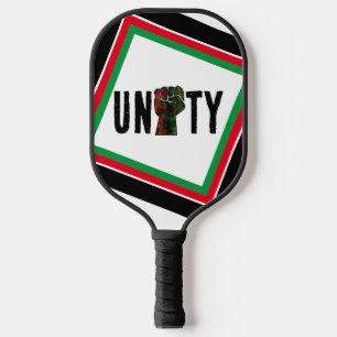 black pride red green fist pan African flag unity Pickleball Paddle