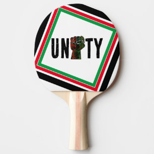 black pride red green fist pan African flag unity  Ping Pong Paddle