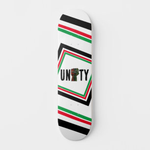 black pride red green fist pan African flag unity Skateboard