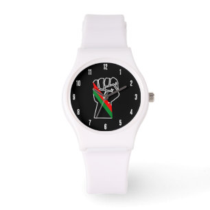 black pride red green fist pan African flag unity  Watch