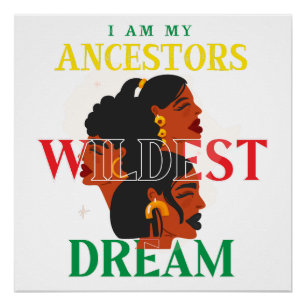 Black Pride Shirt   I Am Black History Poster
