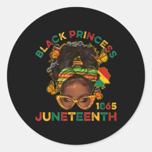 Black Princes Juneteenth 1865 History Month Melani Classic Round Sticker
