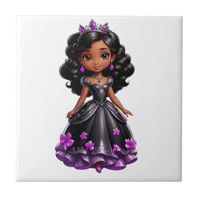 Black Princess Ceramic Tile (Front)