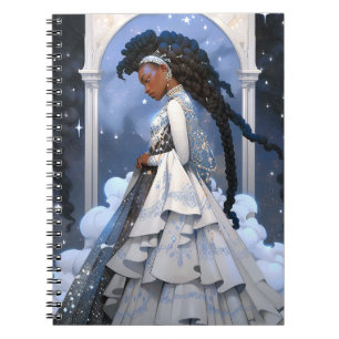 Black Princess Fantasy Art Notebook