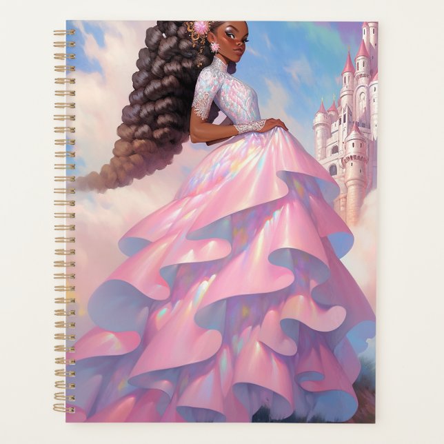Black Princess Fantasy Art Planner (Front)