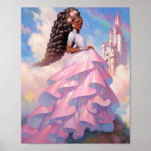 Black Princess Fantasy Art Poster