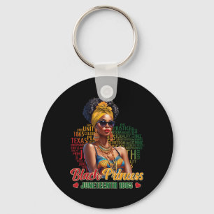 Black Princess Juneteenth 1865 4th Of July African Key Ring