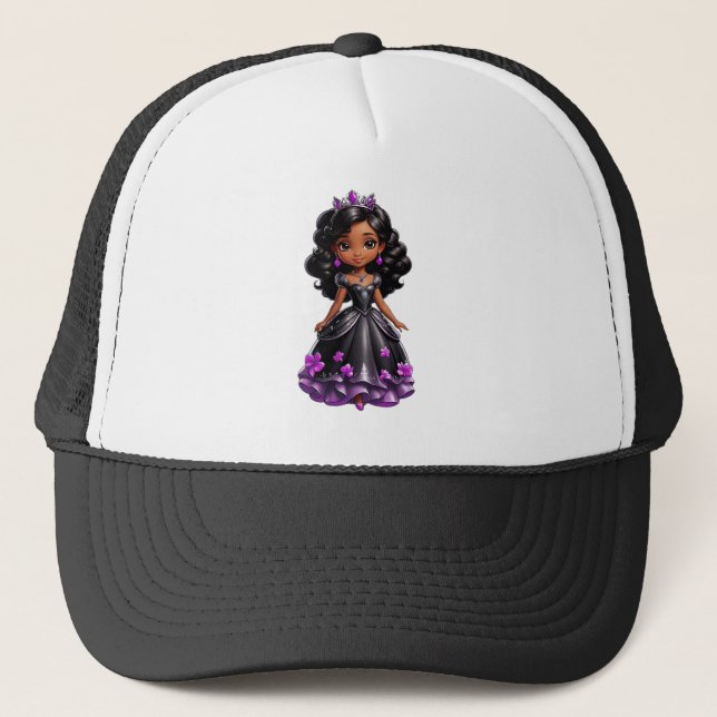 Black Princess Trucker Hat (Front)