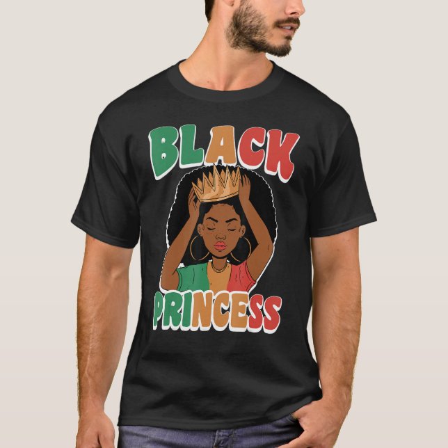 Black Princess Women African American Black Histor T-Shirt (Front)