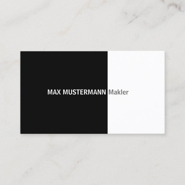 Black professional business card (Front)