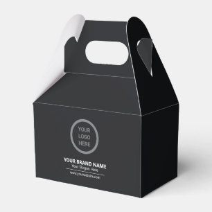 Black Professional Business Custom Logo Promotion Favour Box