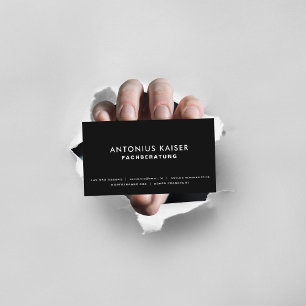 Black professional, elegant, modern business card