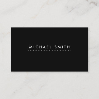 Black Professional Elegant Modern Plain Simple Business Card