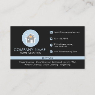 Black Professional Home Cleaning Maid Services Business Card