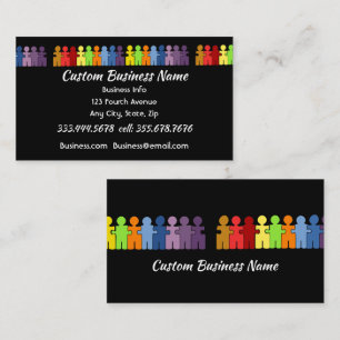 Black Professional Personnel Mgr, HR Mgr,  Business Card