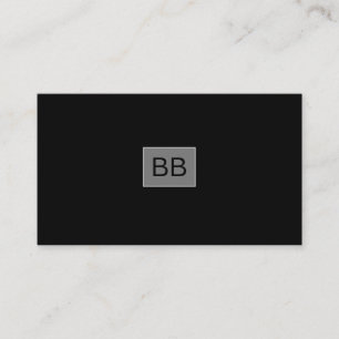 Black Professional Plain Elegant Modern Simple Bus Business Card