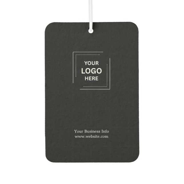 Black Professional Simple Custom Business Logo Car Air Freshener (Front)