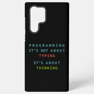 Black Programming Thinking Logic Code Samsung Galaxy Case