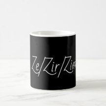 Black Pronoun mug(ze/zir/zim) 