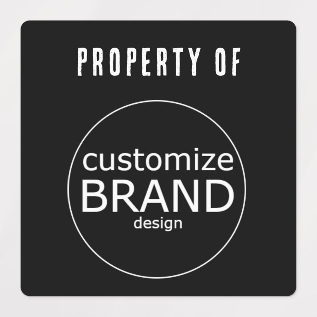 Black Property Of Company Business Logo  (Design 1)