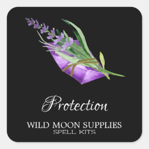 Black Protection Spell Kit Labels